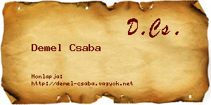 Demel Csaba névjegykártya